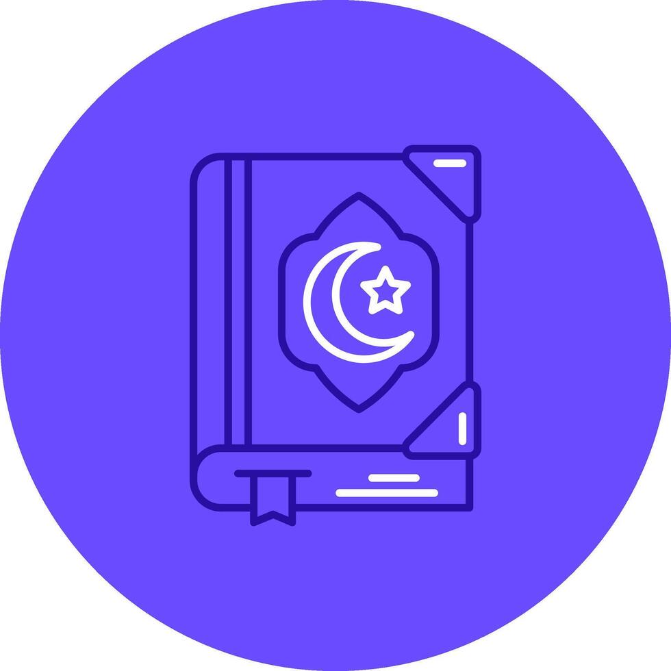 Quran Duo tune color circle Icon vector