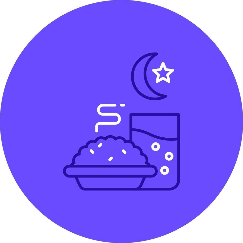 Iftar Duo tune color circle Icon vector