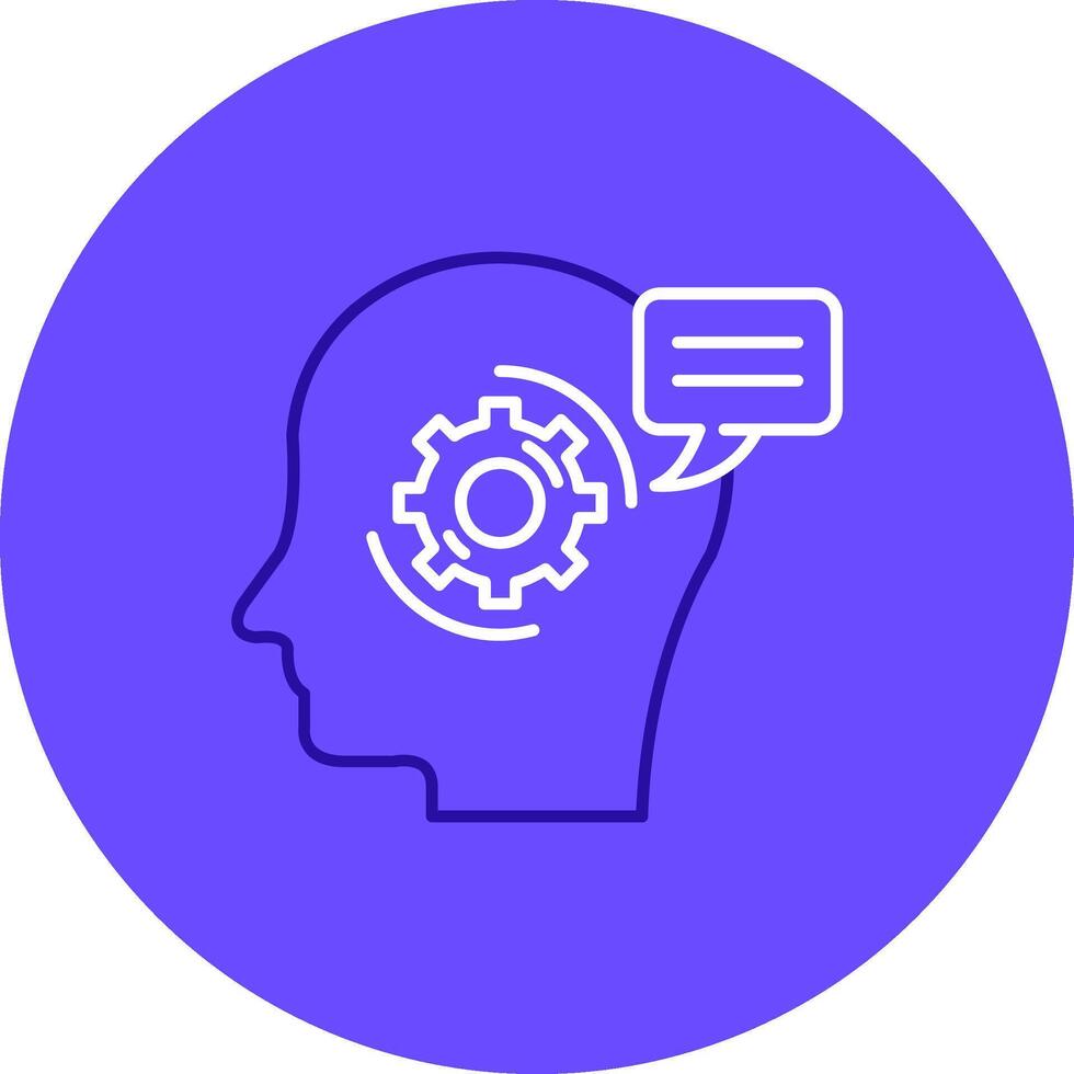 Thinking Duo tune color circle Icon vector