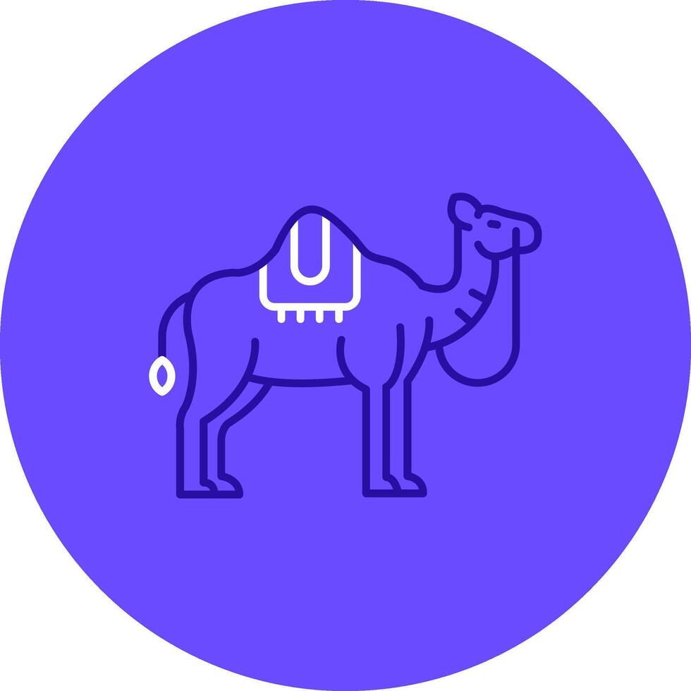 Camel Duo tune color circle Icon vector