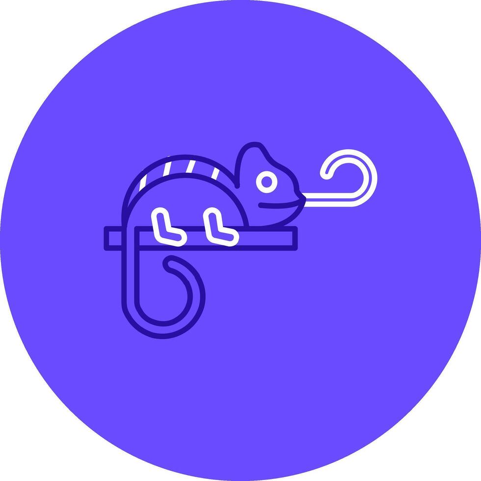 Chameleon Duo tune color circle Icon vector