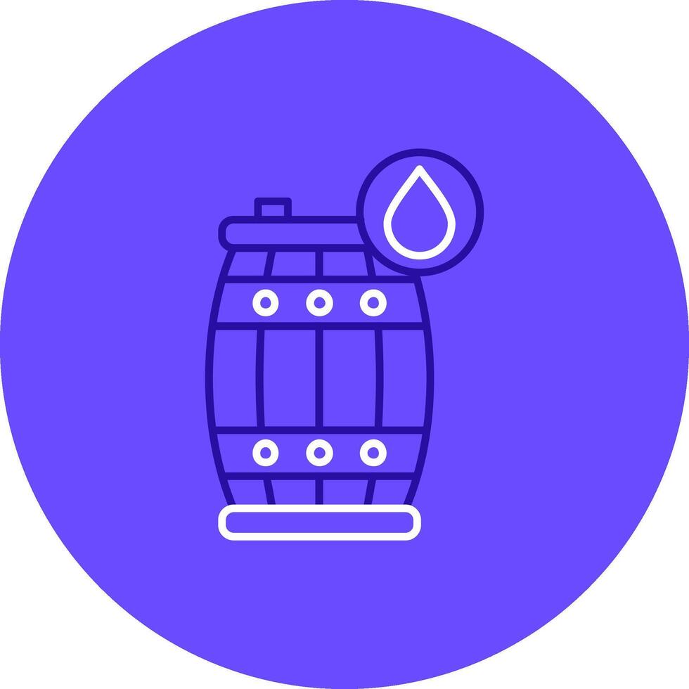 Oil barrel Duo tune color circle Icon vector