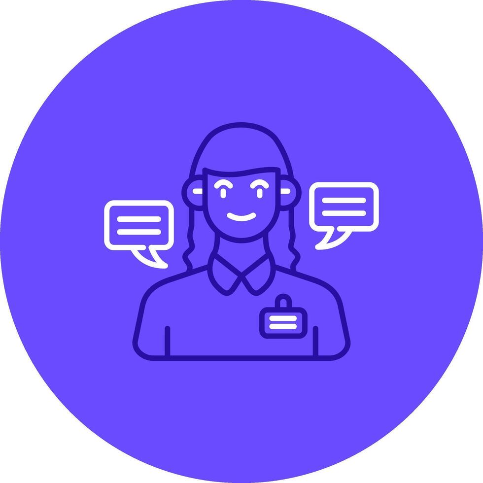 Public relation Duo tune color circle Icon vector