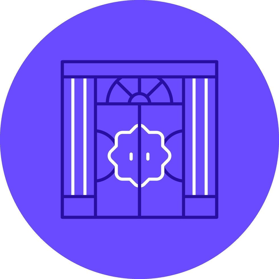 Entrance Duo tune color circle Icon vector