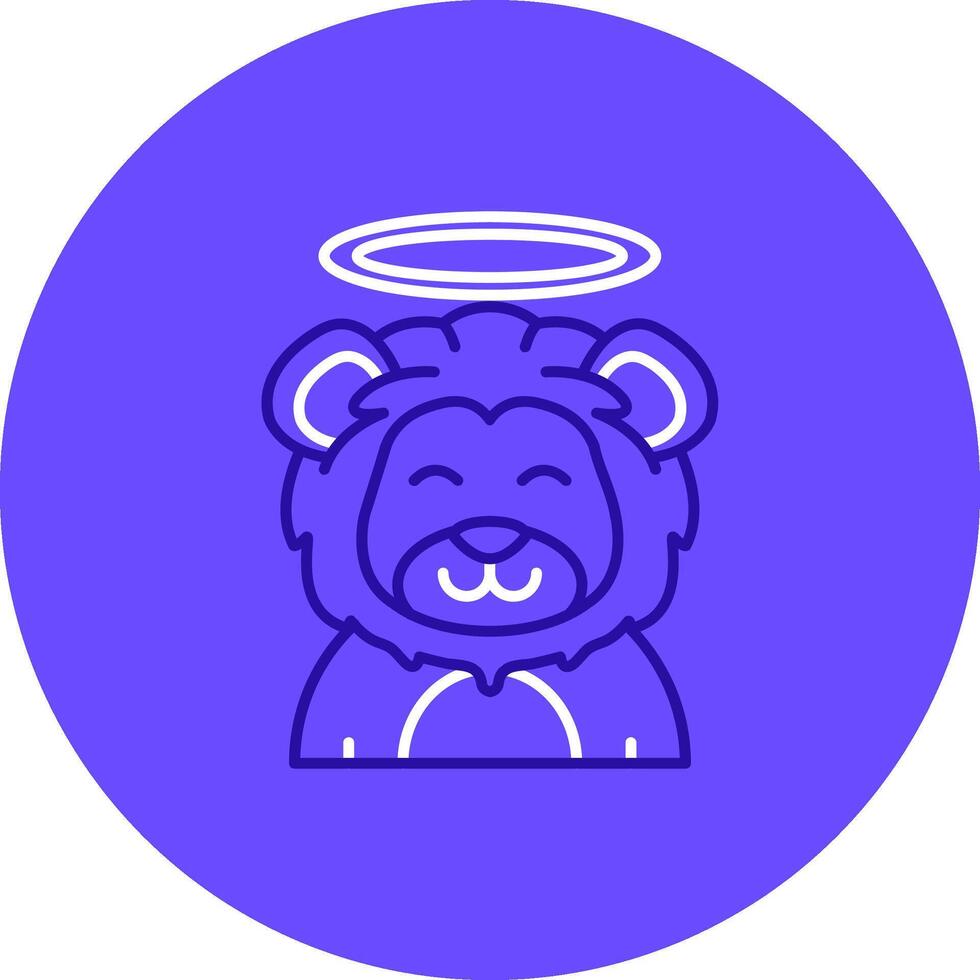 Angel Duo tune color circle Icon vector