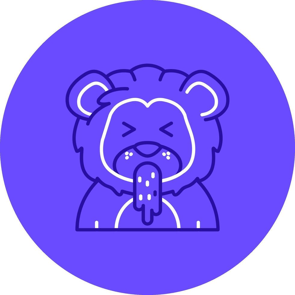 Vomit Duo tune color circle Icon vector
