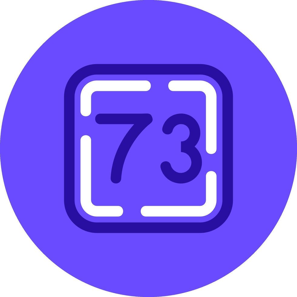 Seventy Three Duo tune color circle Icon vector