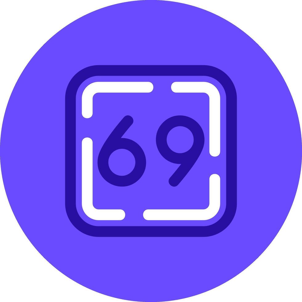 Sixty Nine Duo tune color circle Icon vector