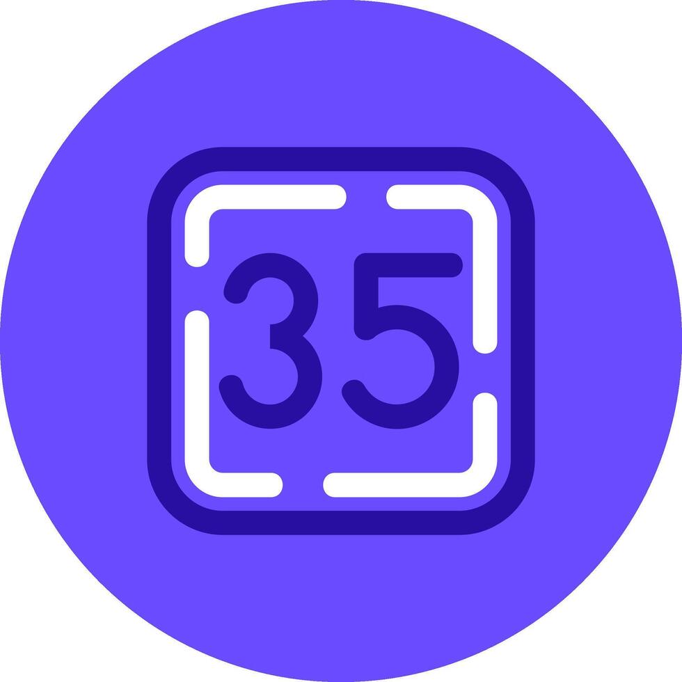 Thirty Five Duo tune color circle Icon vector