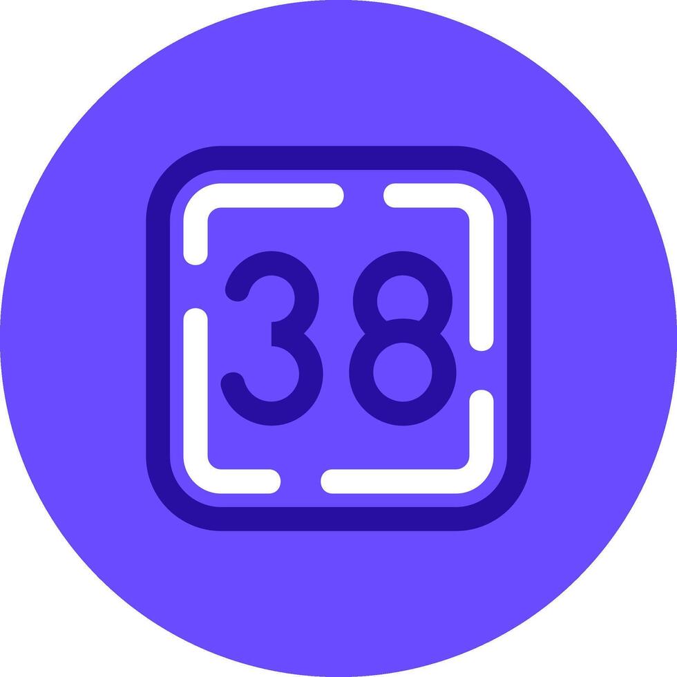 Thirty Eight Duo tune color circle Icon vector
