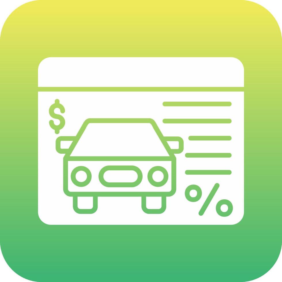Car Loan Vector Icon
