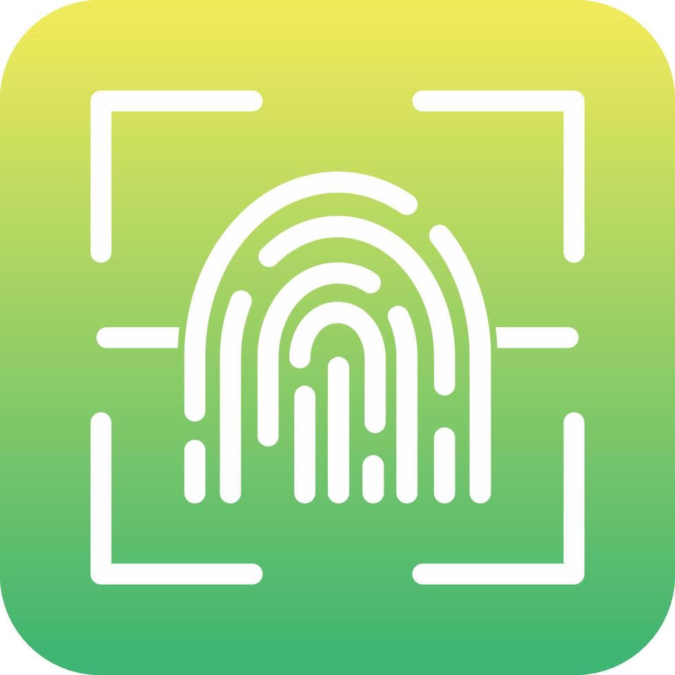Fingerprint Scanner Vector Icon