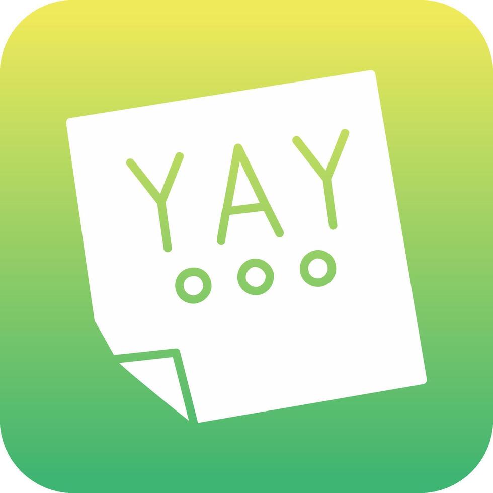 Yay Vector Icon