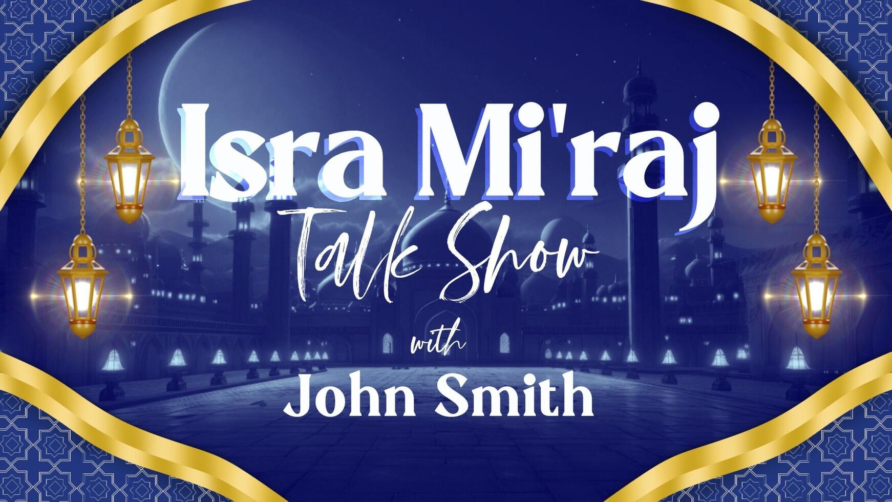 Isra Miraj Talk Show for Youtube Thumbnail template