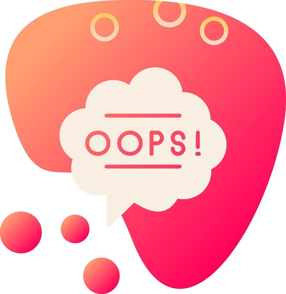 Oops Vector Icon