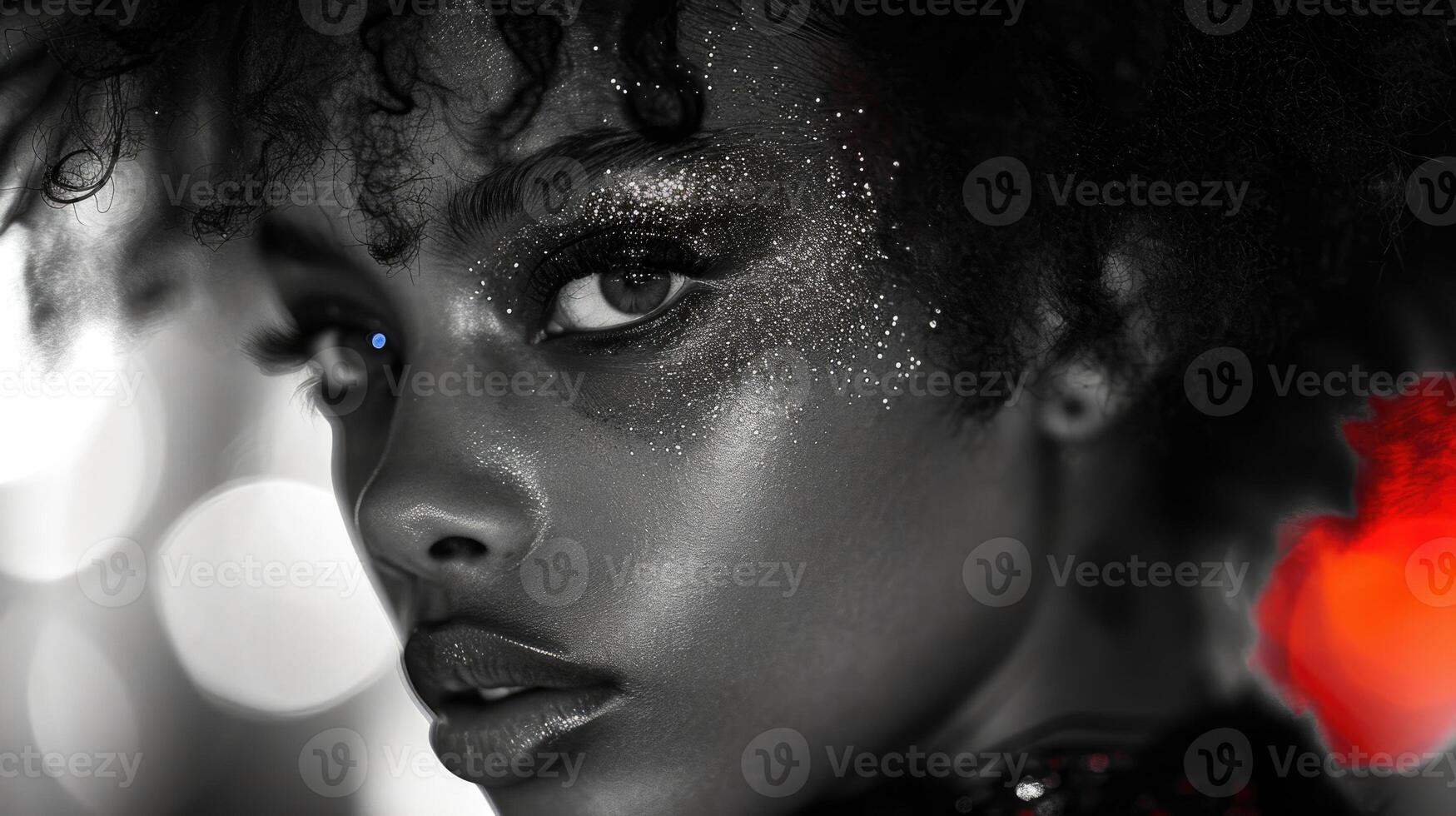 AI generated Portrait of an African girl in close-up photo