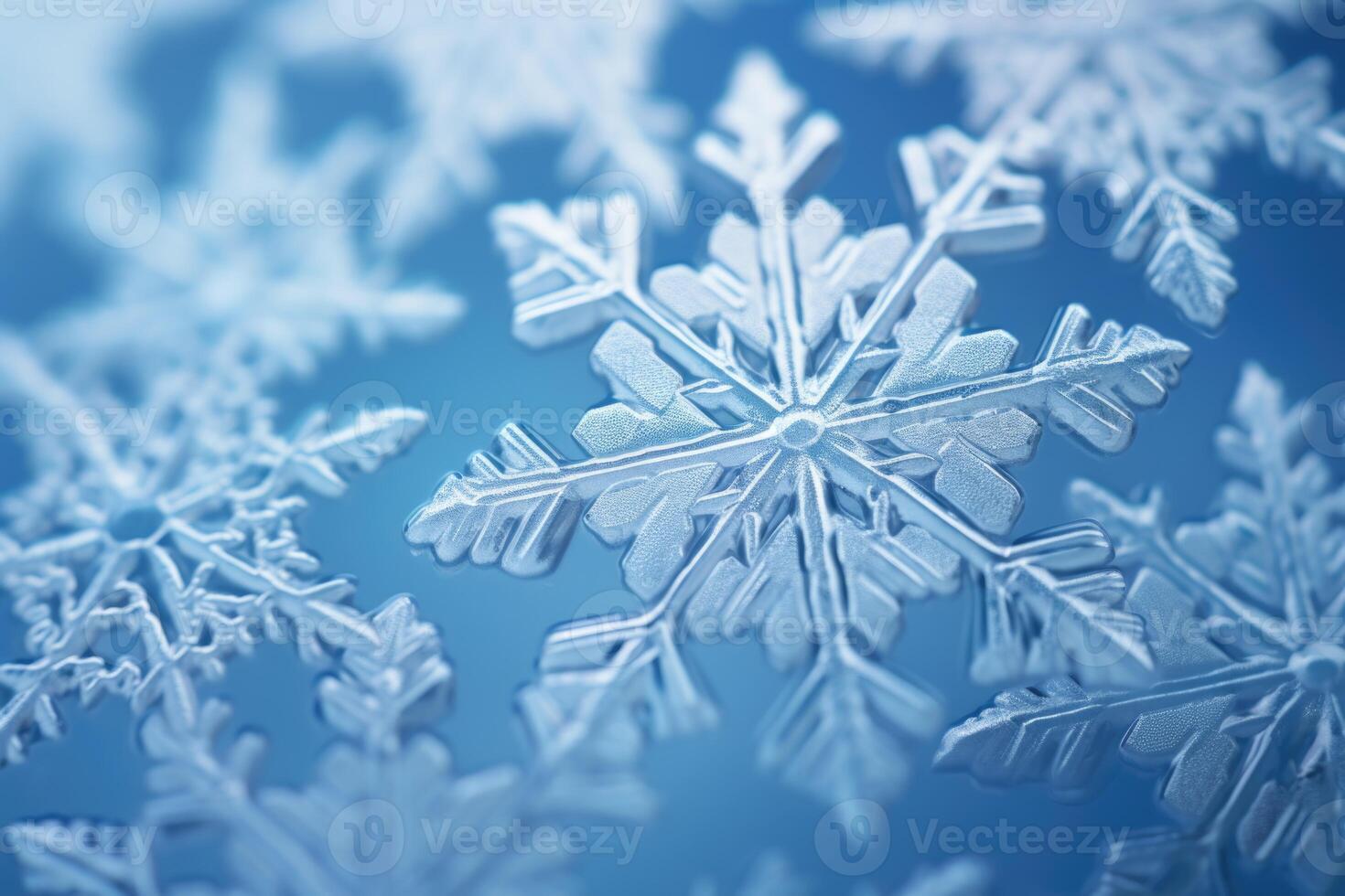 AI generated Snowflake close-up. Macro photo. A place to copy photo