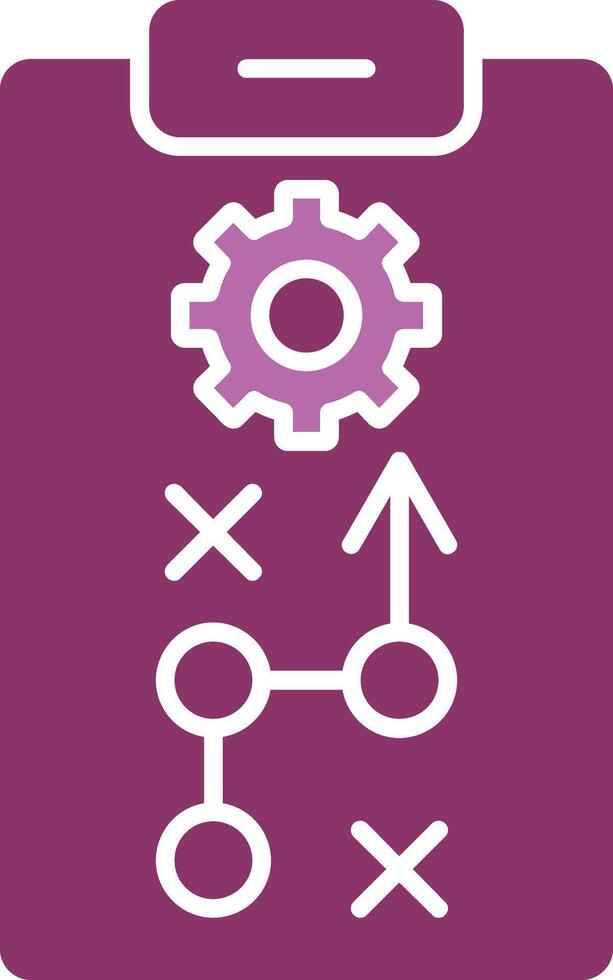 Strategy Glyph Two Colour Icon vector