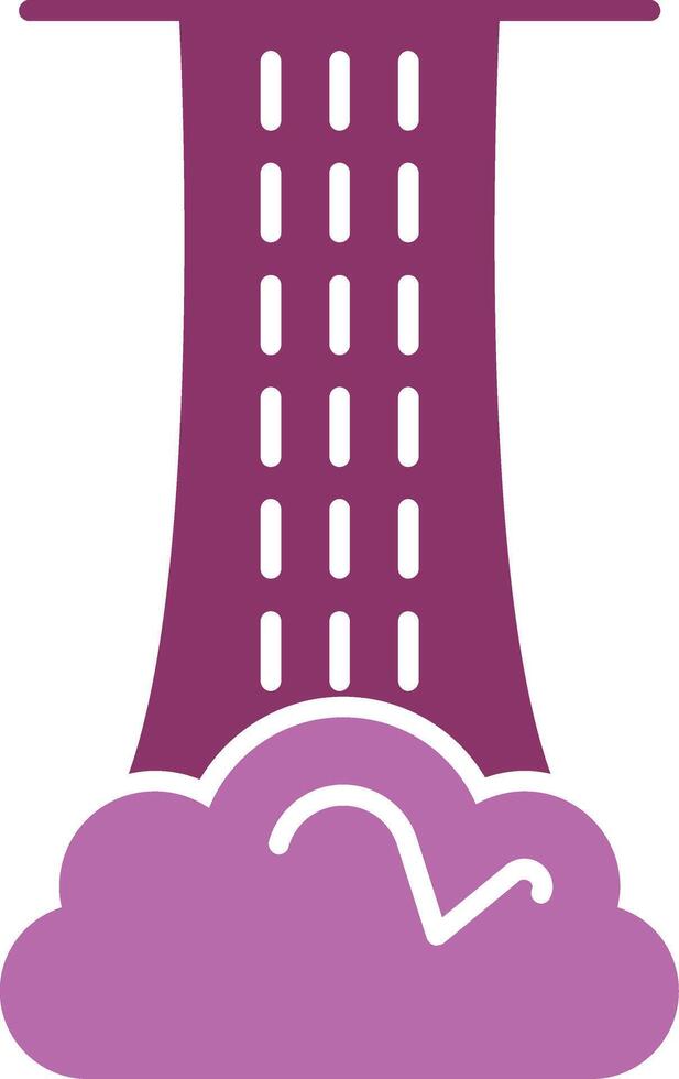 Waterfall Glyph Two Colour Icon vector