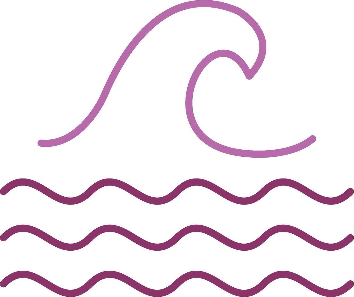 Wave Glyph Two Colour Icon vector