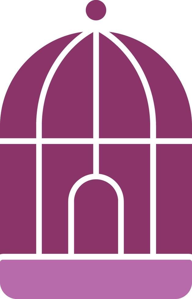Circus Cage Glyph Two Colour Icon vector
