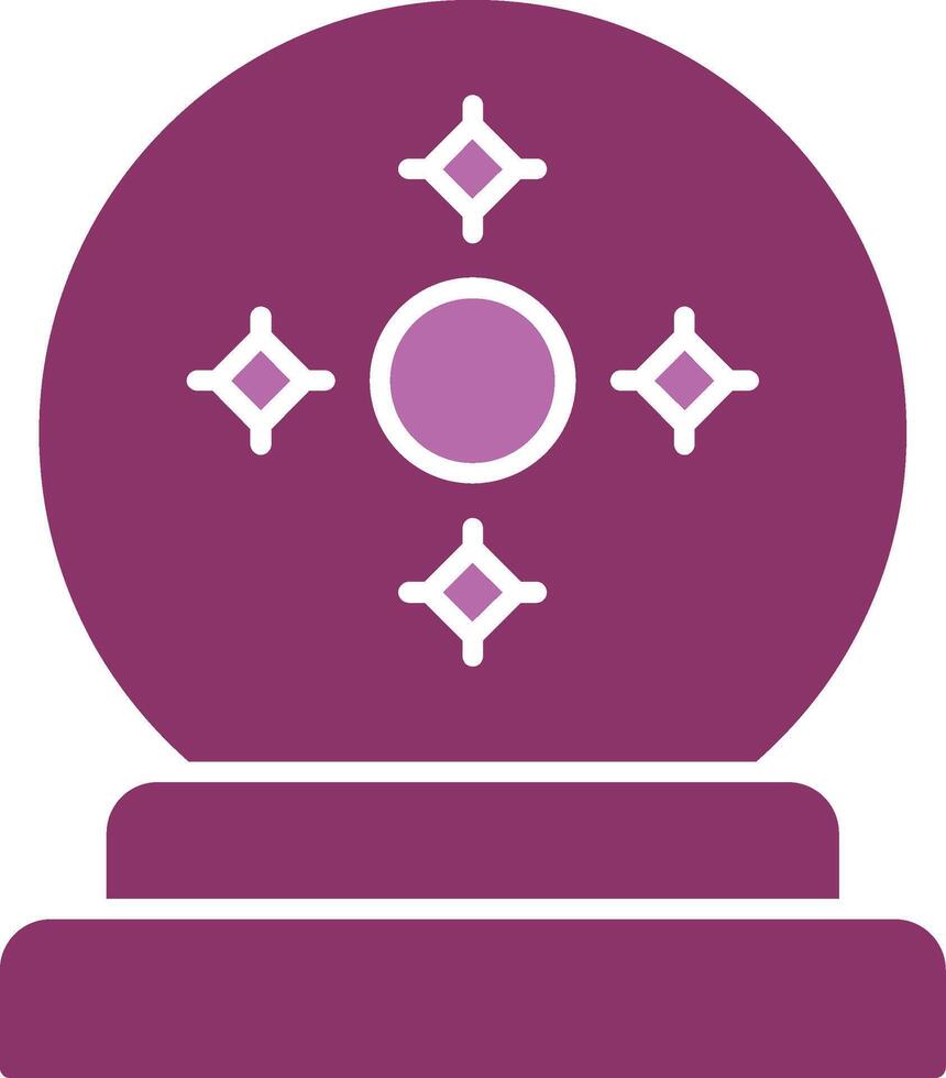 Fortune Teller Glyph Two Colour Icon vector