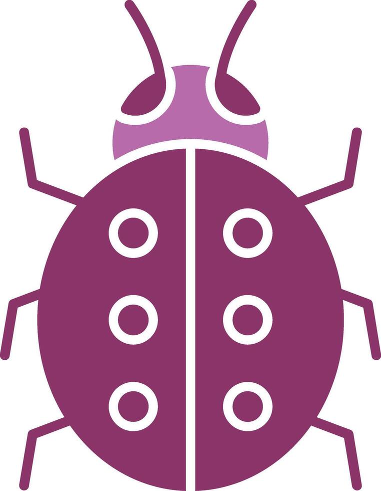 Ladybug Glyph Two Colour Icon vector