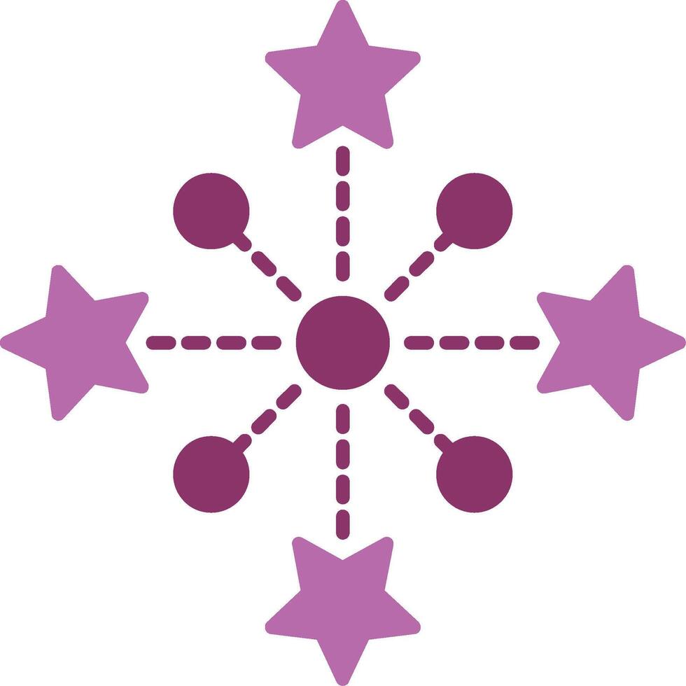 Fireworks Glyph Two Colour Icon vector