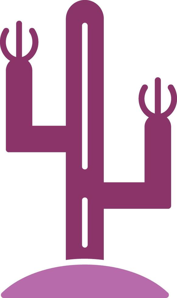 Cactus Glyph Two Colour Icon vector