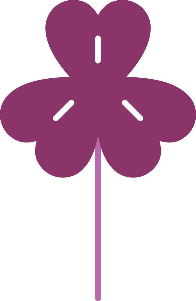 Clover Glyph Two Colour Icon vector