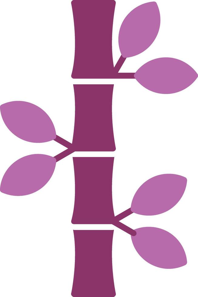 Bamboo Glyph Two Colour Icon vector