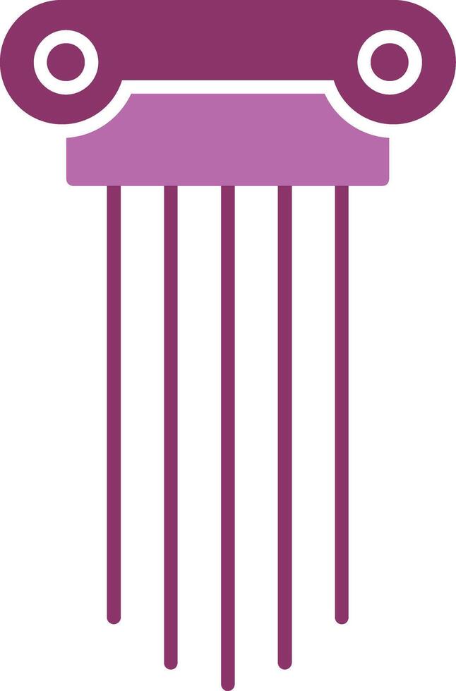 Greek Pillars Glyph Two Colour Icon vector