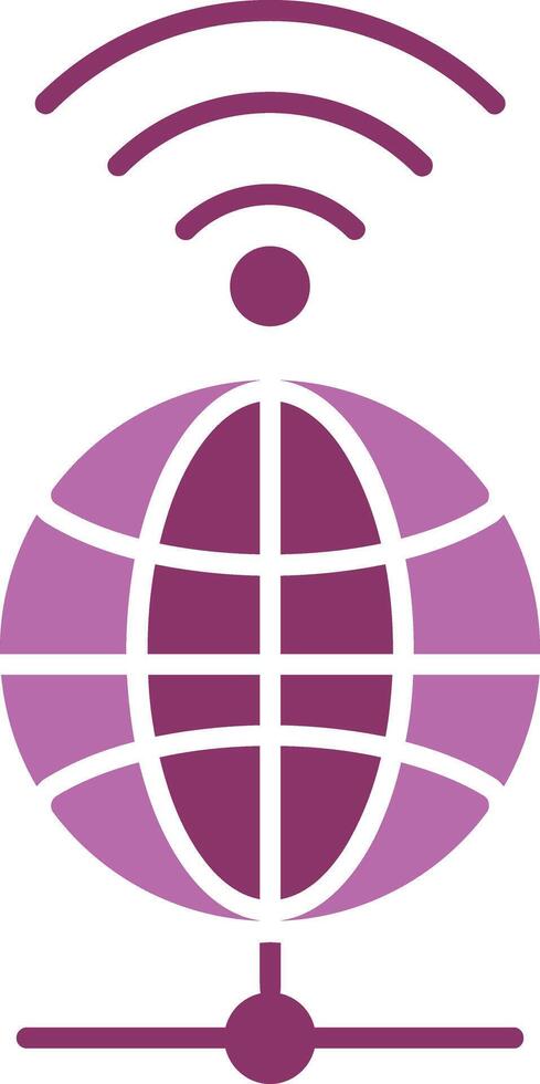 Global Glyph Two Colour Icon vector