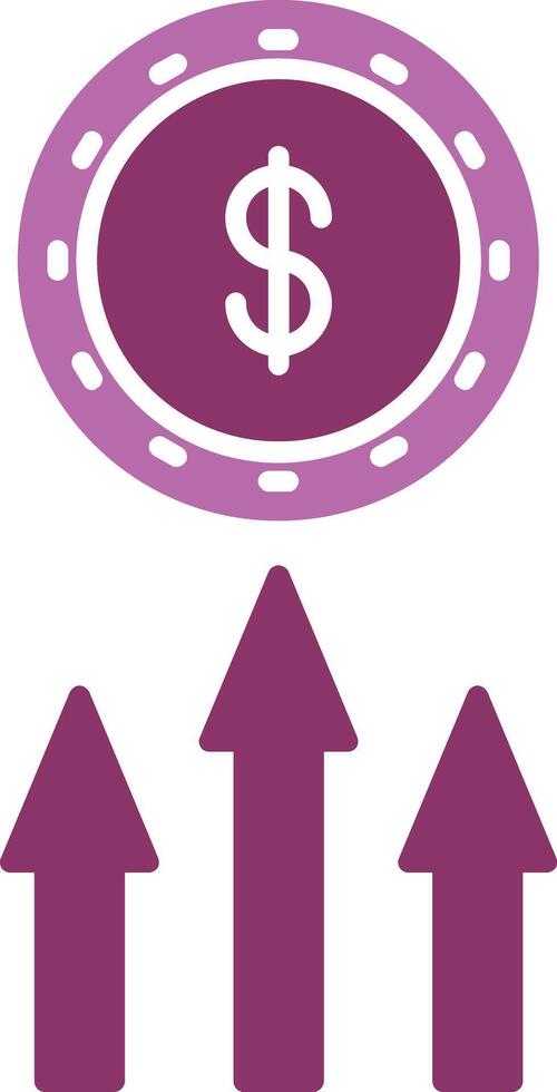 Income Glyph Two Colour Icon vector