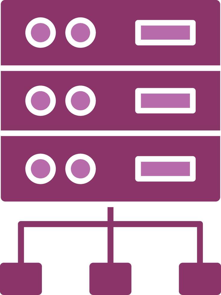 estructurado datos glifo dos color icono vector