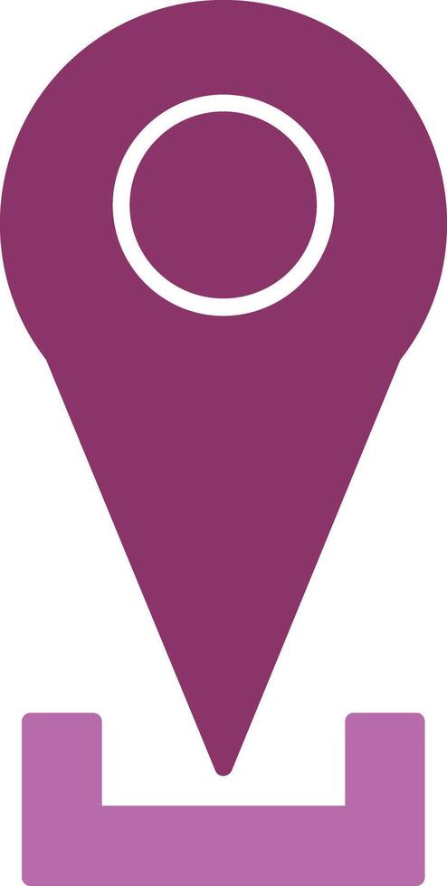 Location Pin Glyph Two Colour Icon vector