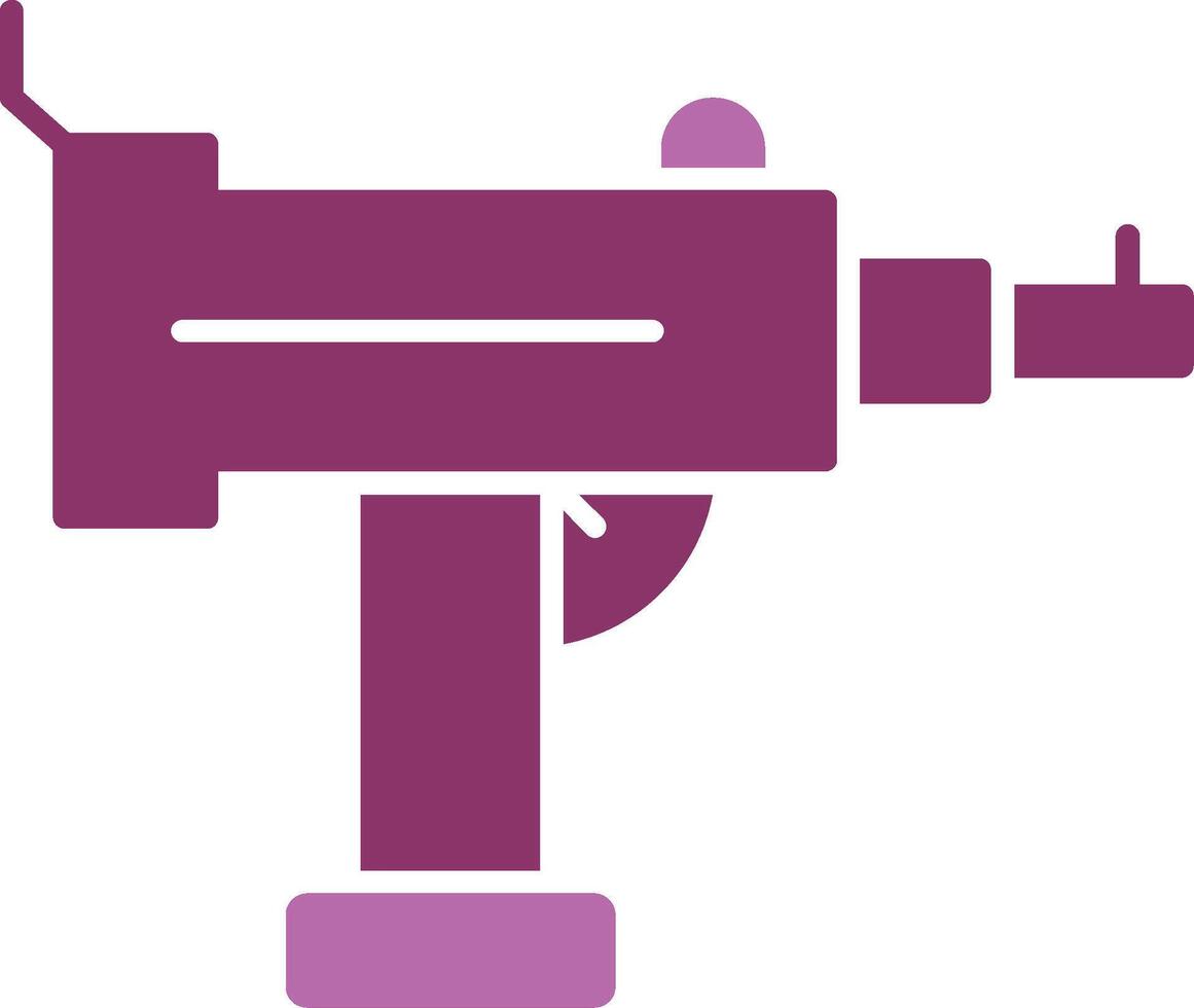 uzi glifo dos color icono vector