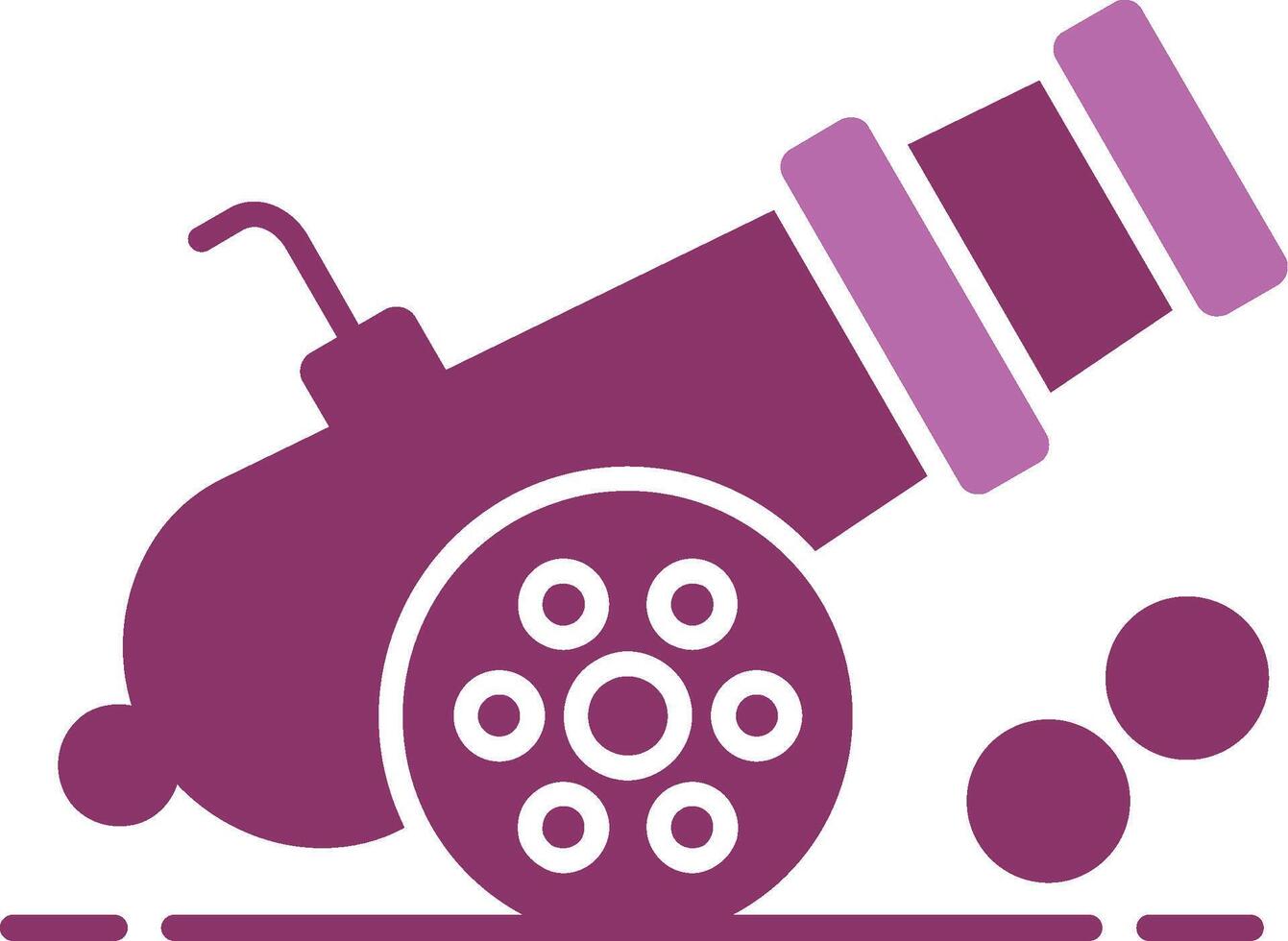 Cannon Glyph Two Colour Icon vector