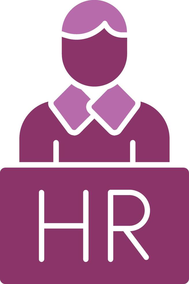 Human Resources Glyph Two Colour Icon vector