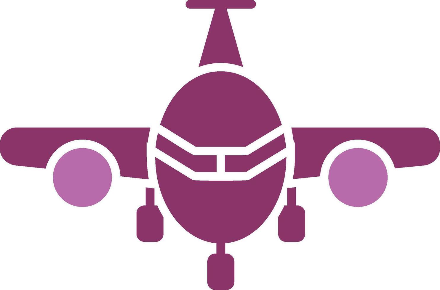 avión glifo dos color icono vector