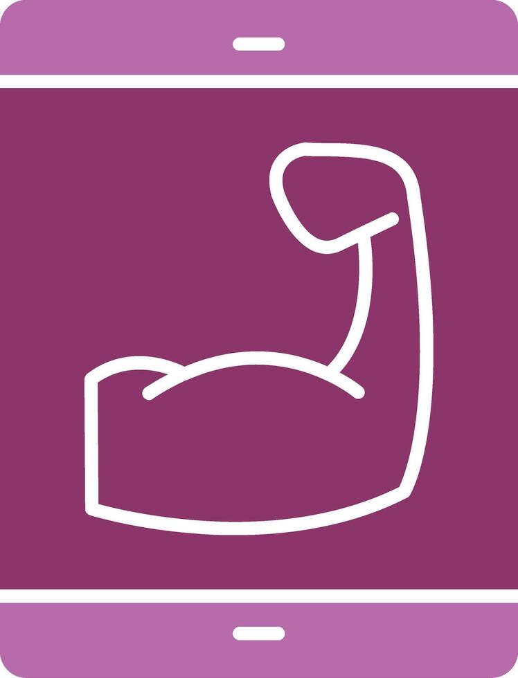 Fitness App Glyph Two Colour Icon vector