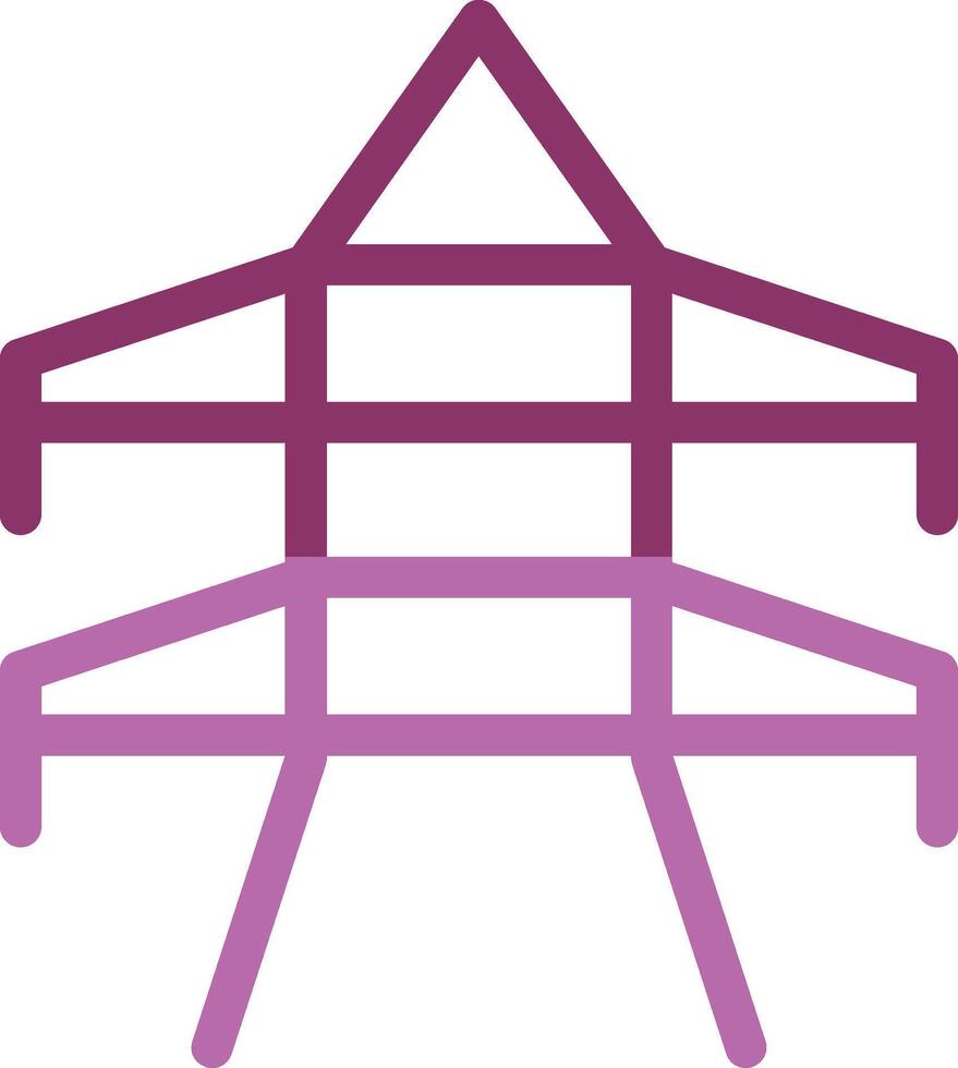 Tower Glyph Two Colour Icon vector