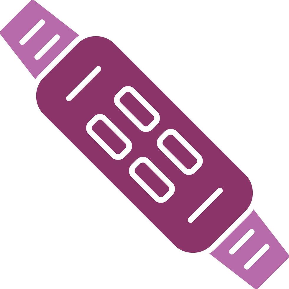 Fitness Bracelet Glyph Two Colour Icon vector