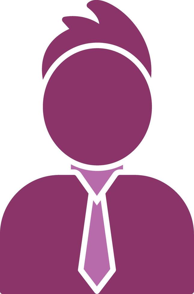 Employee Glyph Two Colour Icon vector