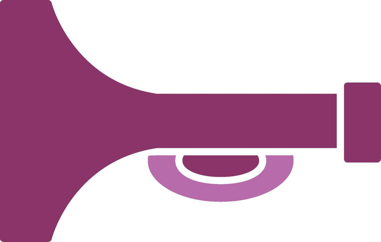 Horn Glyph Two Colour Icon vector
