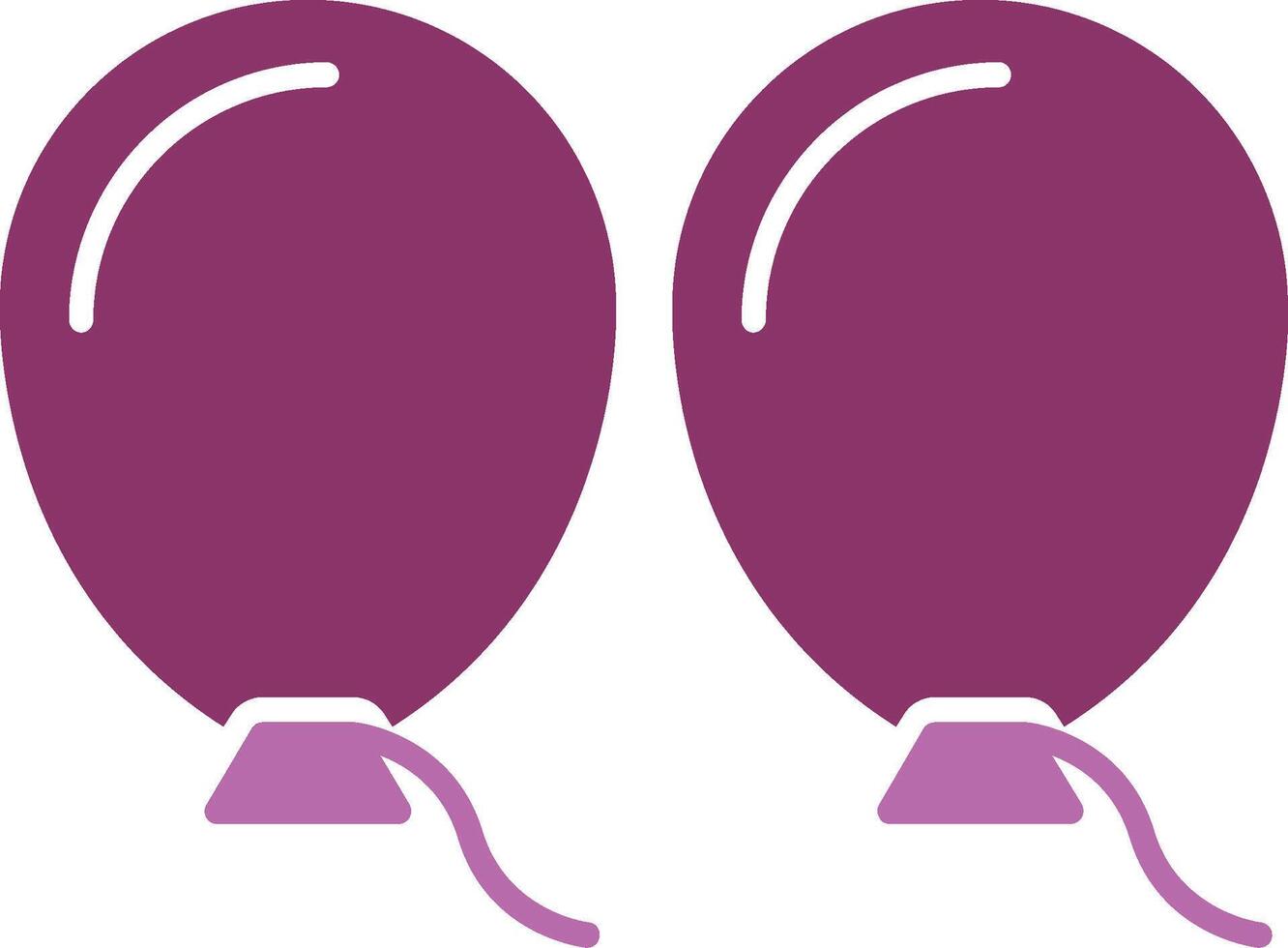 Balloons Glyph Two Colour Icon vector