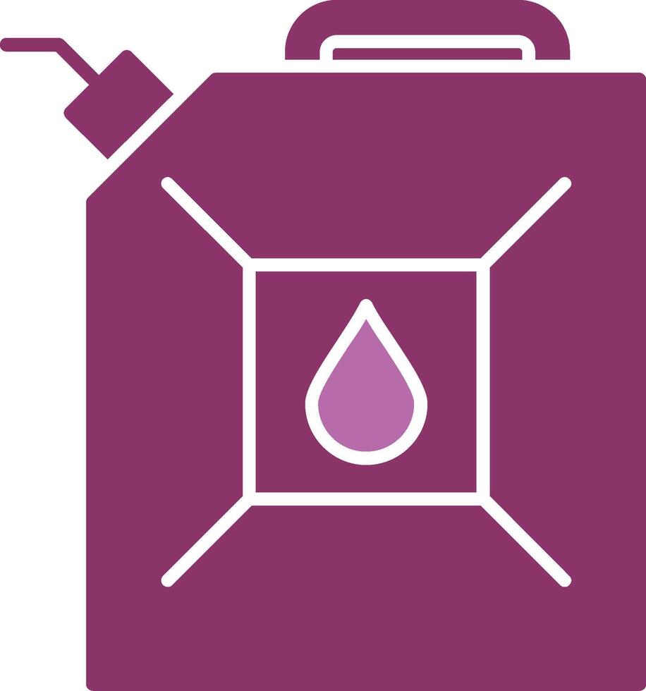 Gas Can Glyph Two Colour Icon vector