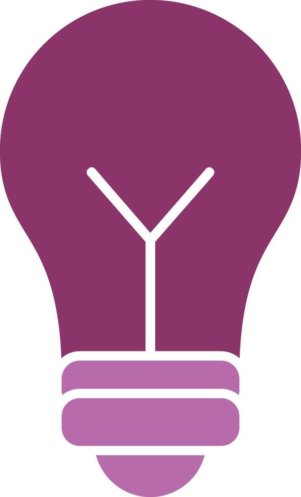 Bulb Glyph Two Colour Icon vector