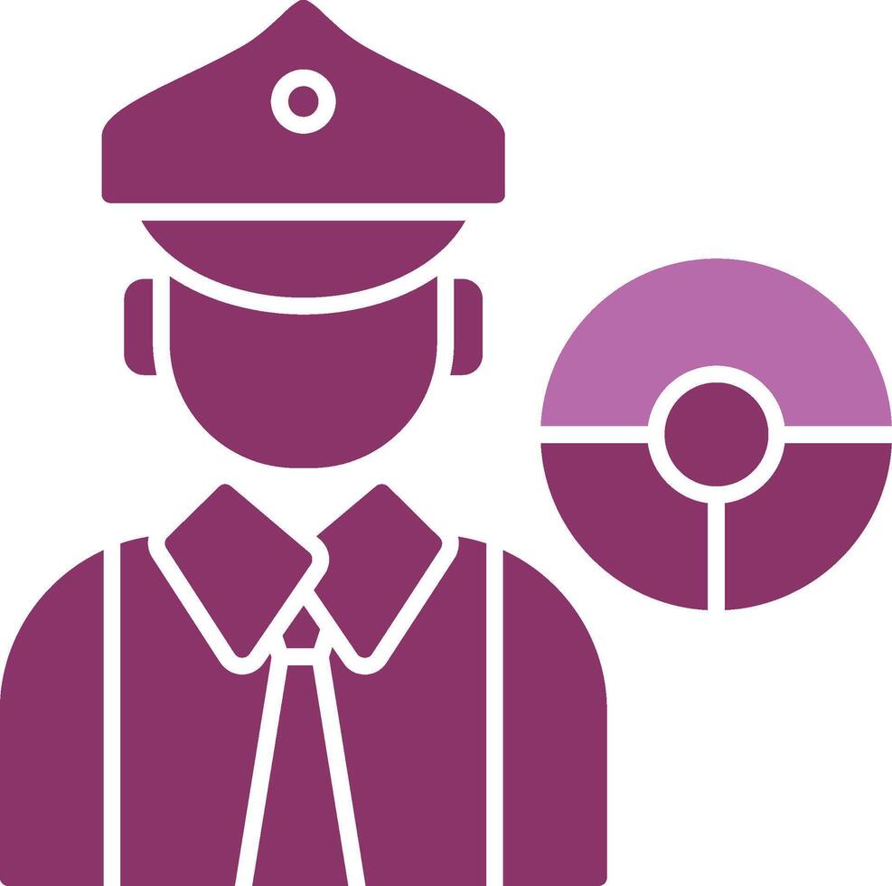 Driver Glyph Two Colour Icon vector