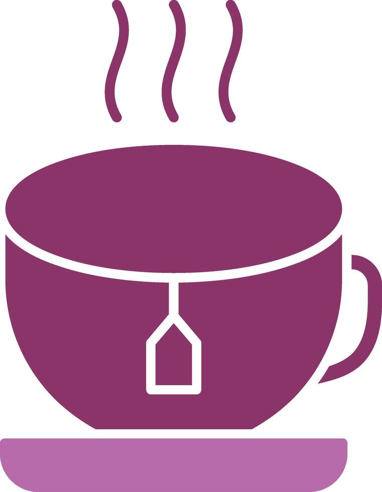 té glifo dos color icono vector